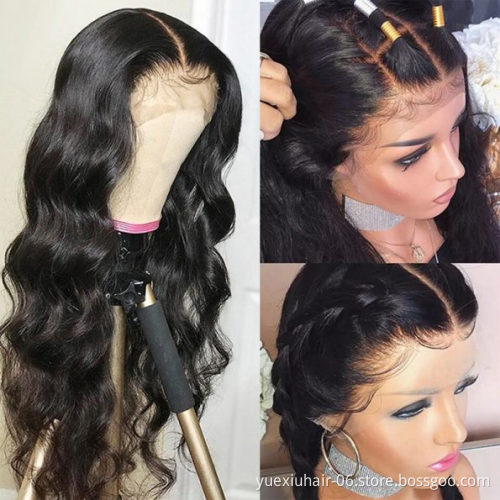 Natural Hair Lace Front Wig 150% Density Body Wave 13x4 Transparent Lace Frontal Human Hair Wig Vendors Wholesale Full Lace Wigs